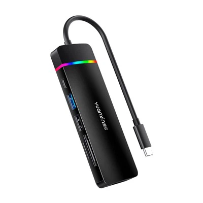 USB C 6 vienā vairāku portu adapteris